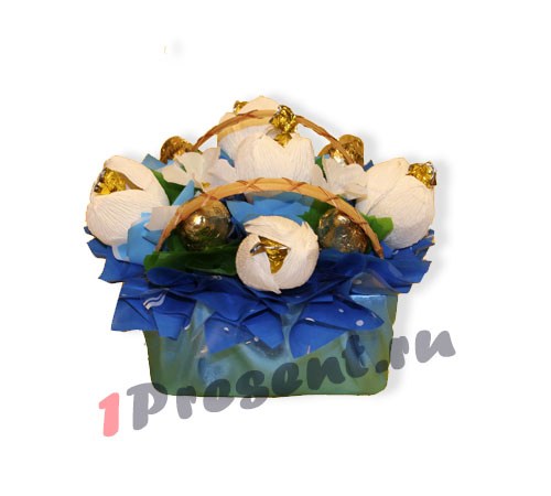 L002.116 Сумочка из конфет *Морская волна* L002.116 Сумочка из конфет *Морская волна*