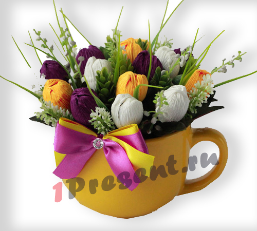 L002.130 Букет из конфеты *Цветочный чай* L002.130 Букет из конфеты *Цветочный чай*
