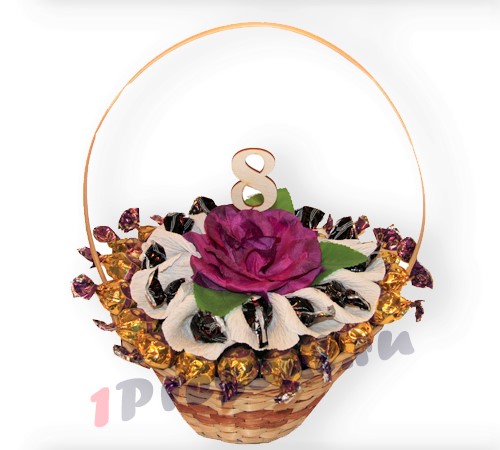 L002.160 Букет из конфет *8 Марта* L002.160 Букет из конфет *8 Марта*