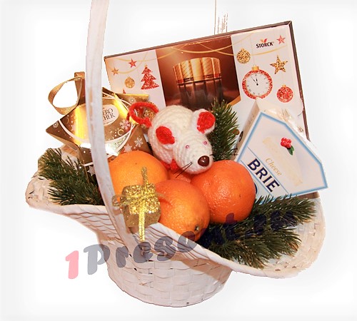 L006.154 Корзина подарочная *Мышка любит сыр!* L006.154 Корзина подарочная *Мышка любит сыр!*