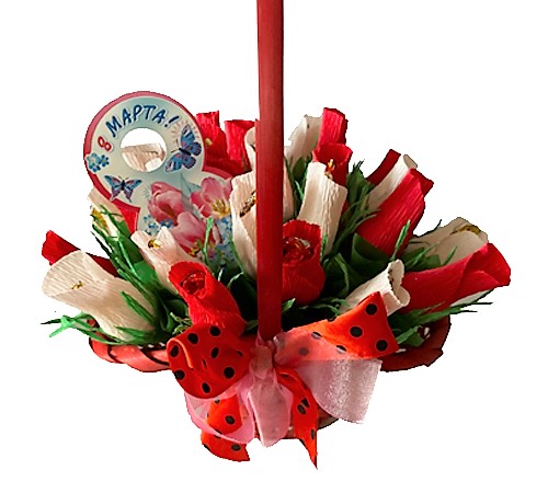 L002.236 Подарок из конфет *Яркие бутоны* L002.236 Подарок из конфет *Яркие бутоны*