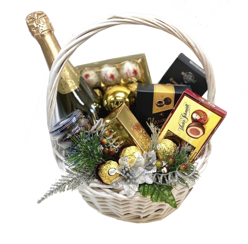 L006.239. Подарочная корзина *Золотой новый год* L006.239. Подарочная корзина *Золотой новый год*